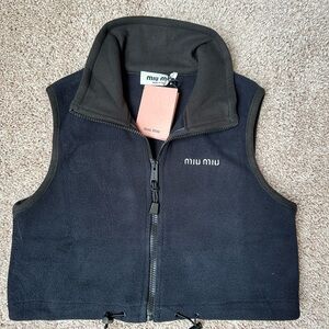 NEW season Miu Miu Dark Blue Women’s Vest
